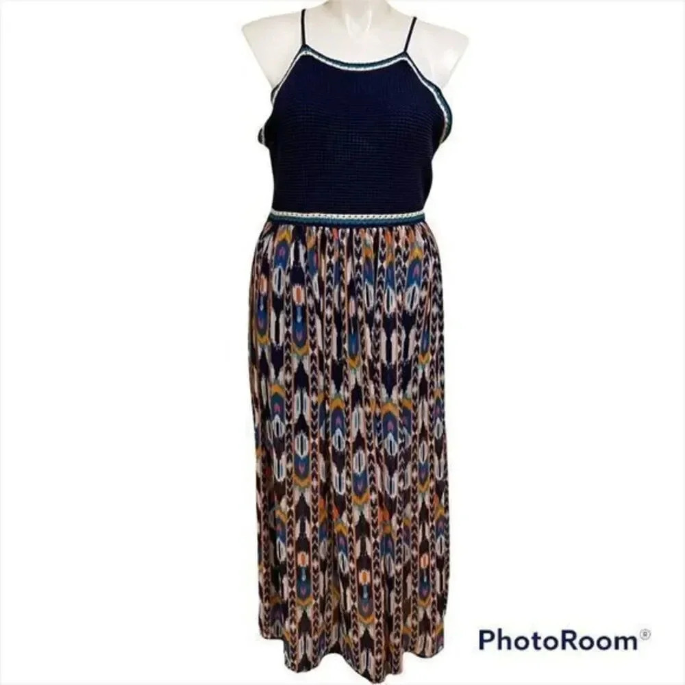 Xhilaration sleeveless  Square Neck Strappy Crochet Top Maxi Dress